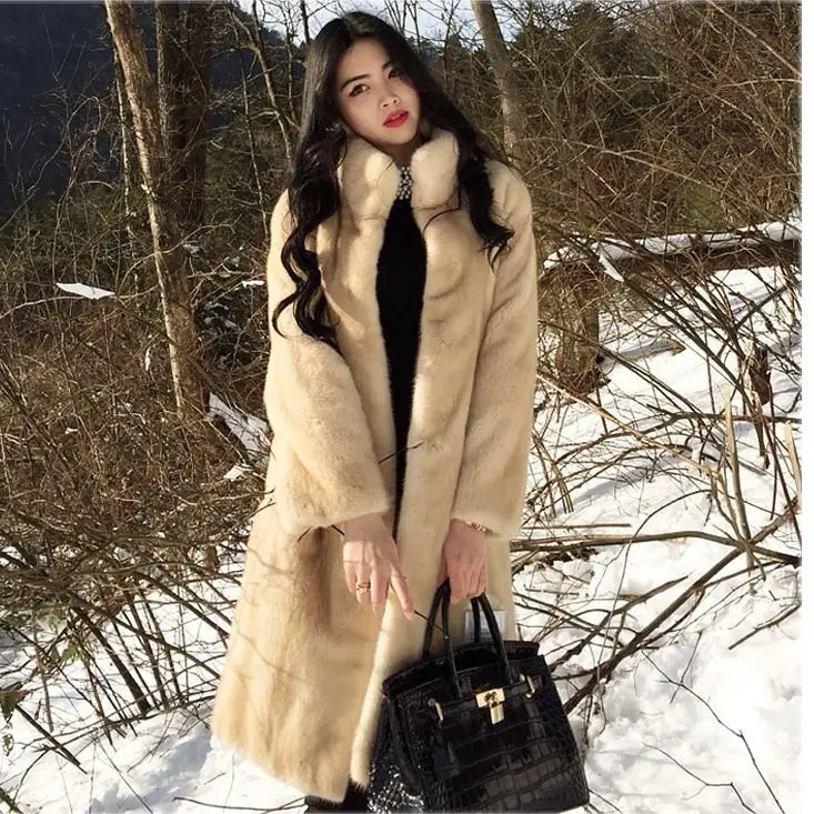2023 Winter Long Brown Thick Warm Soft Faux Mink Fur Coat Women Puff Sleeve Elegant Luxury Chic Fluffy Furry Overcoat B4
2023 Winter Long Brown Thick Warm Soft Faux Mink Fur Coat Women Puff Sleeve Elegant Luxury Chic Fluffy Furry Overcoat B4