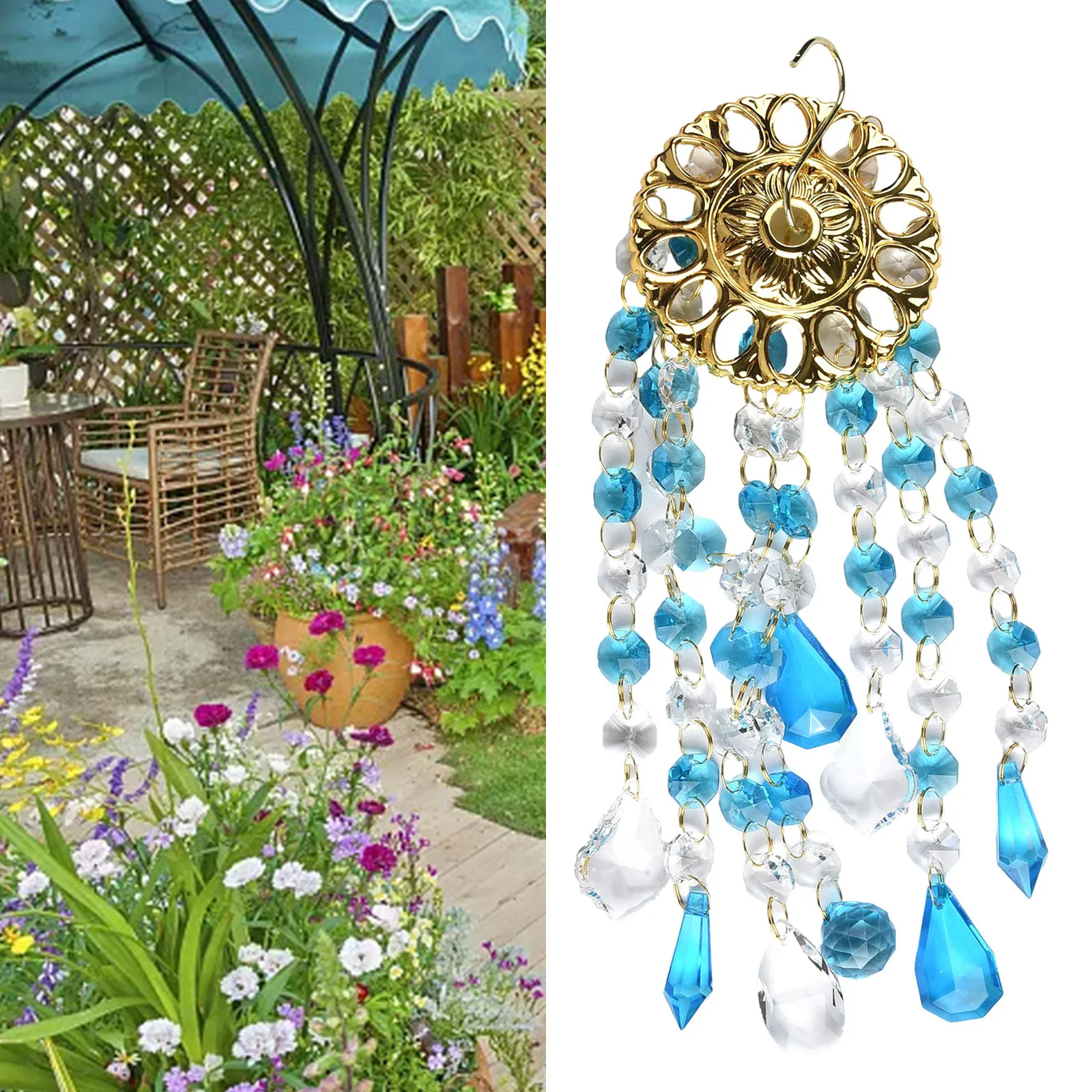 Crystal Wind Chimes Wind Chimes Handmade No Assembly Required 21cm Blue Outdoor Patio Crystal Decoration Garden
Crystal Wind Chimes Wind Chimes Handmade No Assembly Required 21cm Blue Outdoor Patio Crystal Decoration Garden