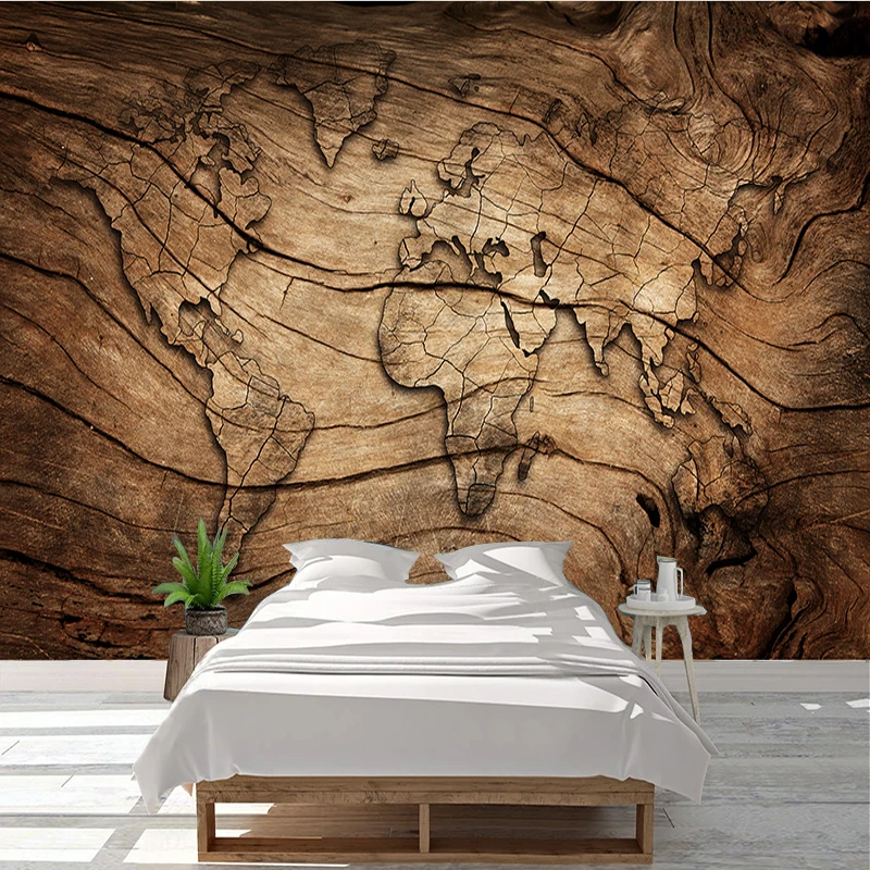 Custom 3D Mural Wallpaper Retro Wood Grain World Map Wall Cloth Living Room Sofa TV Background Home Decor Papel De Parede 3D
Custom 3D Mural Wallpaper Retro Wood Grain World Map Wall Cloth Living Room Sofa TV Background Home Decor Papel De Parede 3D