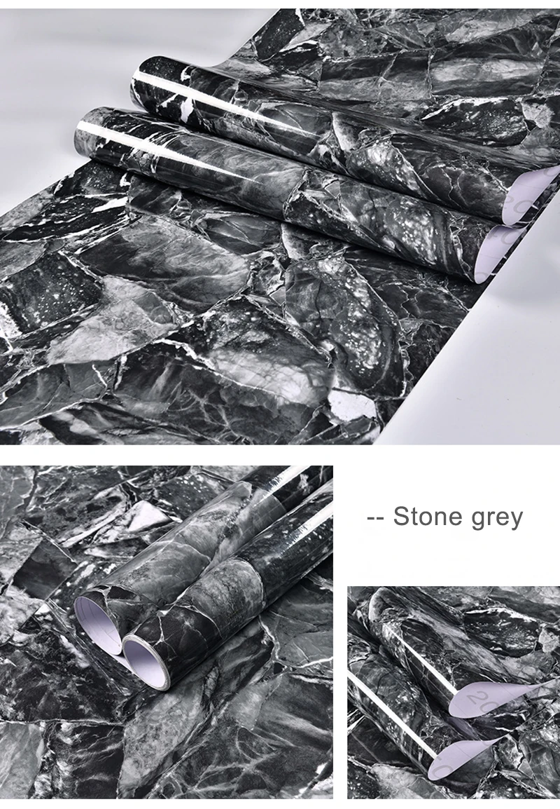 Waterproof Marble Vinyl Film Self Adhesive Wallpaper for Bathroom Kitchen Cupboard Countertops Contact Paper Home Decor Stickers Waterproof Marble Vinyl Film Self Adhesive Wallpaper for Bathroom Kitchen Cupboard Countertops Contact Paper Home Decor Stickers