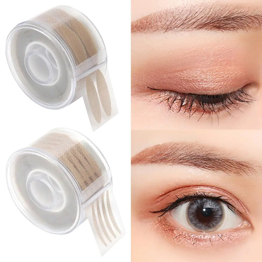 

600Pcs/Box Big Eyelid Tape Sticker Double Fold Self Adhesive Eyelid Tape Stickers S/L Makeup Clear Beige Invisible Tool