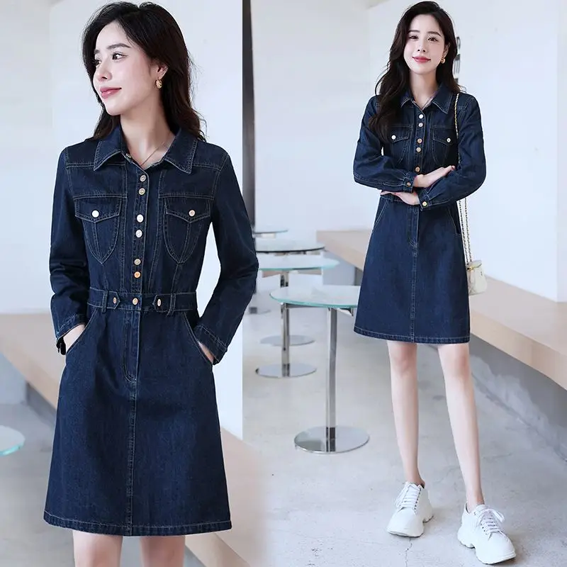 2024 Fashion Woman Denim Mini Shirt Dress Fashion Long Sleeve Chic Single Breasted with Pocket Vintage Causal Slim Dresses V397
2024 Fashion Woman Denim Mini Shirt Dress Fashion Long Sleeve Chic Single Breasted with Pocket Vintage Causal Slim Dresses V397