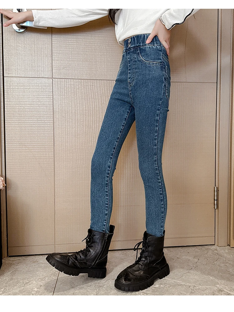 فتاة الشتاء عالية الخصر عزل نحيل الجينز للأطفال أسود أزرق الحرارية إغلاق المناسب الدنيم السراويل الطفل طماق الجينز السراويل فتاة الشتاء عالية الخصر عزل نحيل الجينز للأطفال أسود أزرق الحرارية إغلاق المناسب الدنيم السراويل الطفل طماق الجينز السراويل