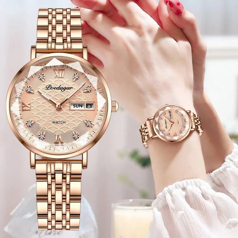 

Brand Luxury Quartz Watch for Women Waterproof Luminous Geneva Female Calendar Wristwatch Clock Free Shiping Relogios Feminino