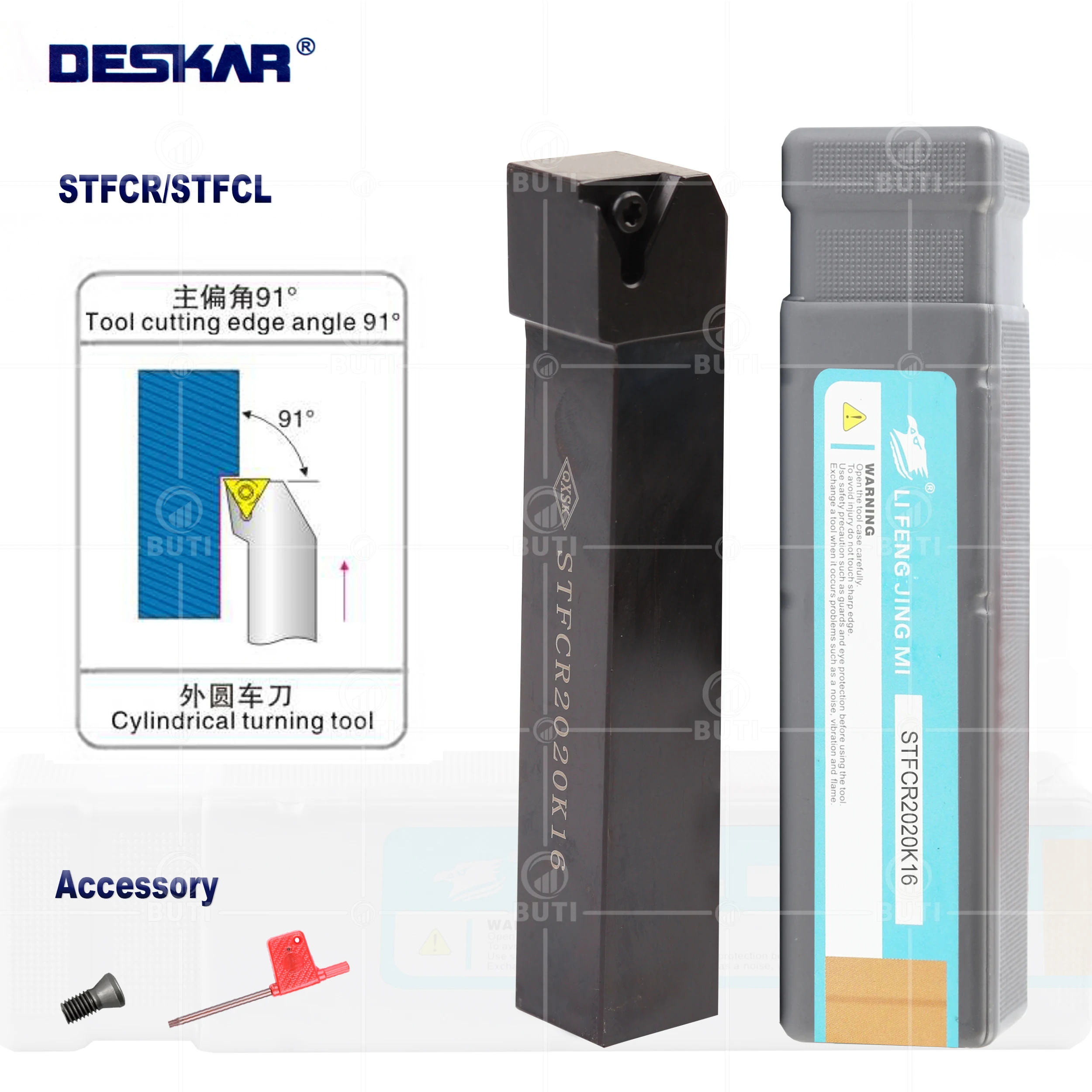 DESKAR 100% Original STFCR/L1010 1212 1616 2020 2525 CNC Lathe External Turning Cutting Holder Lathe Cutter Bar For TCMT Inserts
DESKAR 100% Original STFCR/L1010 1212 1616 2020 2525 CNC Lathe External Turning Cutting Holder Lathe Cutter Bar For TCMT Inserts