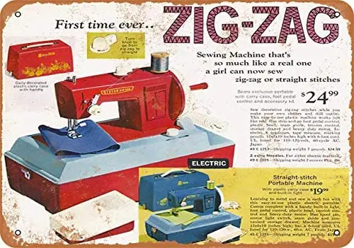Metal Vintage Tin Sign 1969 Zig-Zag Sewing Machine-Metal Tin Signs, Home Kitchen Wall Retro Poster Plaque Mural Bar Pub Coffee
Metal Vintage Tin Sign 1969 Zig-Zag Sewing Machine-Metal Tin Signs, Home Kitchen Wall Retro Poster Plaque Mural Bar Pub Coffee