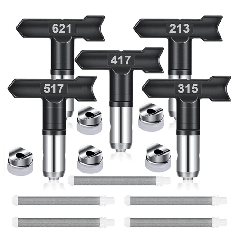 5Pcs Spray Tips Reversible Airless Paint Sprayer Nozzle Tips And 5 Airless Spray Machine Filter Replace Spray Paint Tips
5Pcs Spray Tips Reversible Airless Paint Sprayer Nozzle Tips And 5 Airless Spray Machine Filter Replace Spray Paint Tips