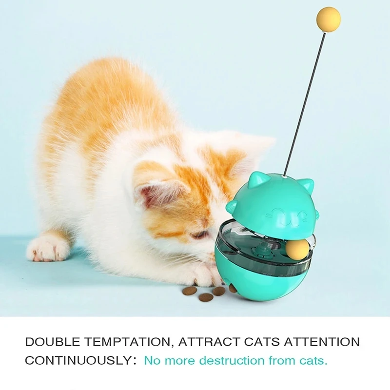 Tumbler Cat Interactive Toy Treat Food Dispenser Toys with Rolling Balls Funny Cat Slow Feeder IQ Training Ball for Kitty Kitten
Tumbler Cat Interactive Toy Treat Food Dispenser Toys with Rolling Balls Funny Cat Slow Feeder IQ Training Ball for Kitty Kitten