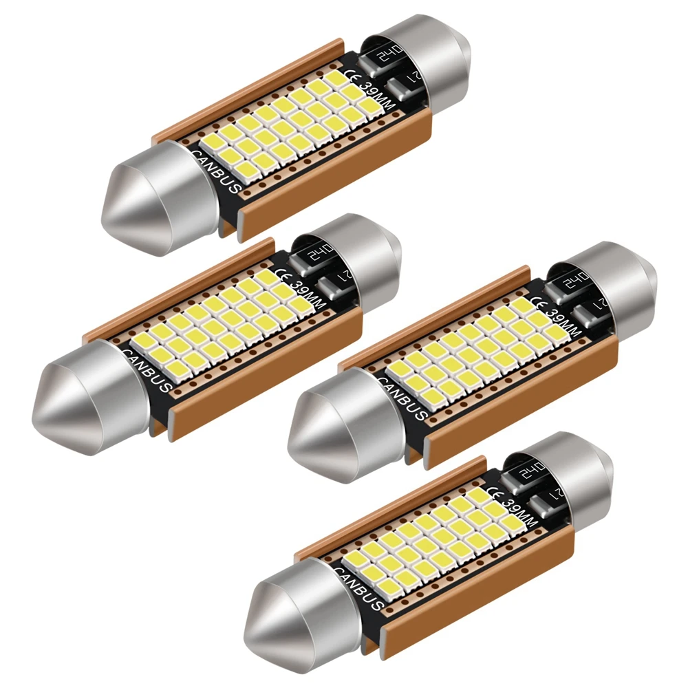 4PCS New Festoon 31mm 36mm 39mm 41mm LED Bulb C5W C10W C3W Super Bright Car Dome Light Canbus Auto Interior Reading Lamps White
4PCS New Festoon 31mm 36mm 39mm 41mm LED Bulb C5W C10W C3W Super Bright Car Dome Light Canbus Auto Interior Reading Lamps White