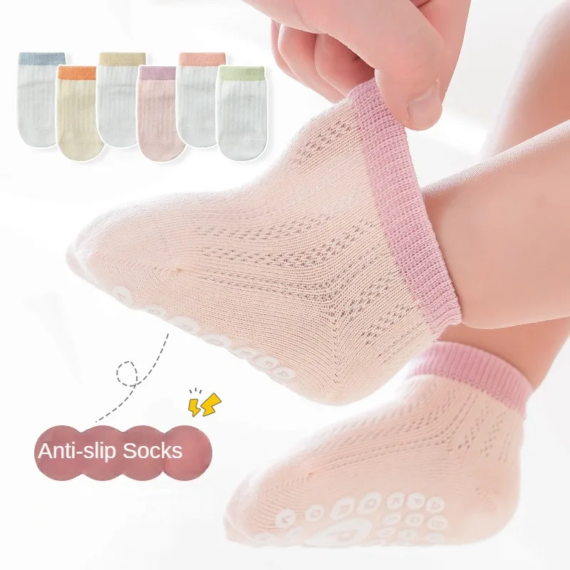 2024 Spring Summer New Baby Socks Thin Newborn Mesh Breathable Cotton Solid Color Anti-slip Baby Floor Socks for Boy Wholesale
2024 Spring Summer New Baby Socks Thin Newborn Mesh Breathable Cotton Solid Color Anti-slip Baby Floor Socks for Boy Wholesale