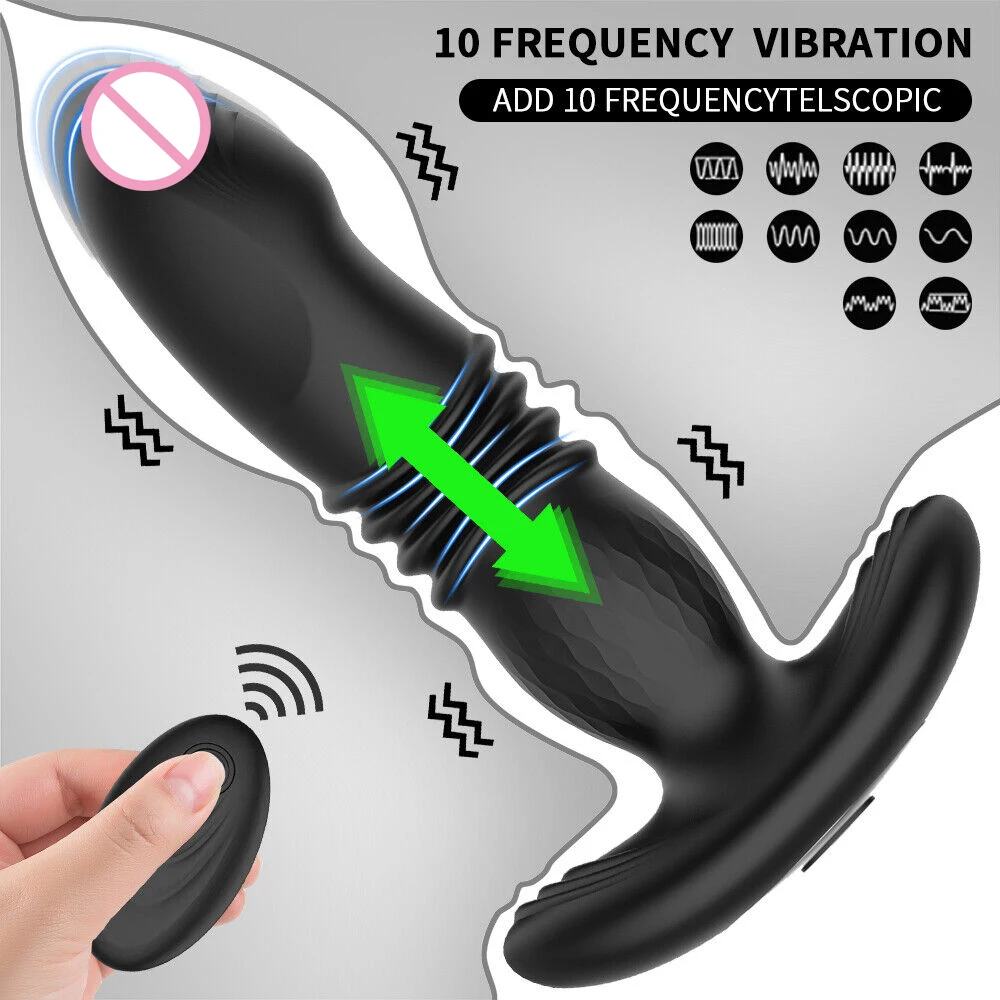 

Telescopic Wearable Vibrating Dildo ButtPlug Anal Vibrator Prostate Three Point Stimulus Clit Vagina Massager Sex Toy For Female
