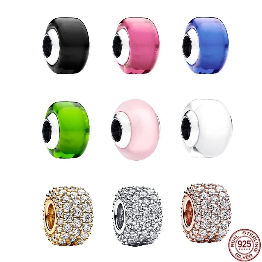 New 925 Sterling Silver Colourful Mini Murano Glass & Sparkling Pavé Triple-row Charm Bead Fit Original Pandora Bracelet Jewelry
New 925 Sterling Silver Colourful Mini Murano Glass & Sparkling Pavé Triple-row Charm Bead Fit Original Pandora Bracelet Jewelry