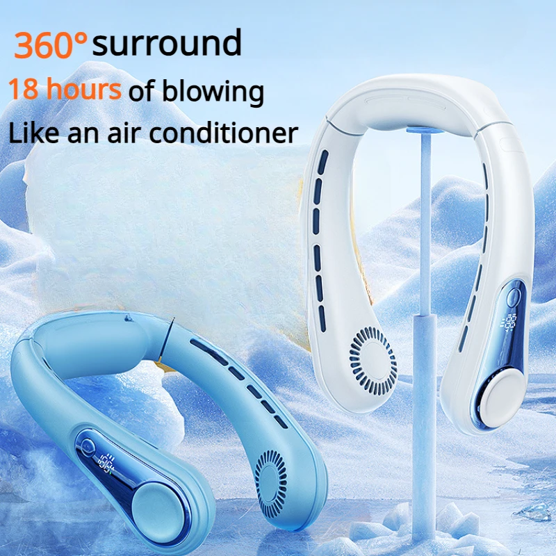 New Electric Fan Portable Neck Fan 4000mAh Rechargeable 4-Speed Wind Mute LED Real-Time Digital Display Upper and Lower Cold Air
New Electric Fan Portable Neck Fan 4000mAh Rechargeable 4-Speed Wind Mute LED Real-Time Digital Display Upper and Lower Cold Air