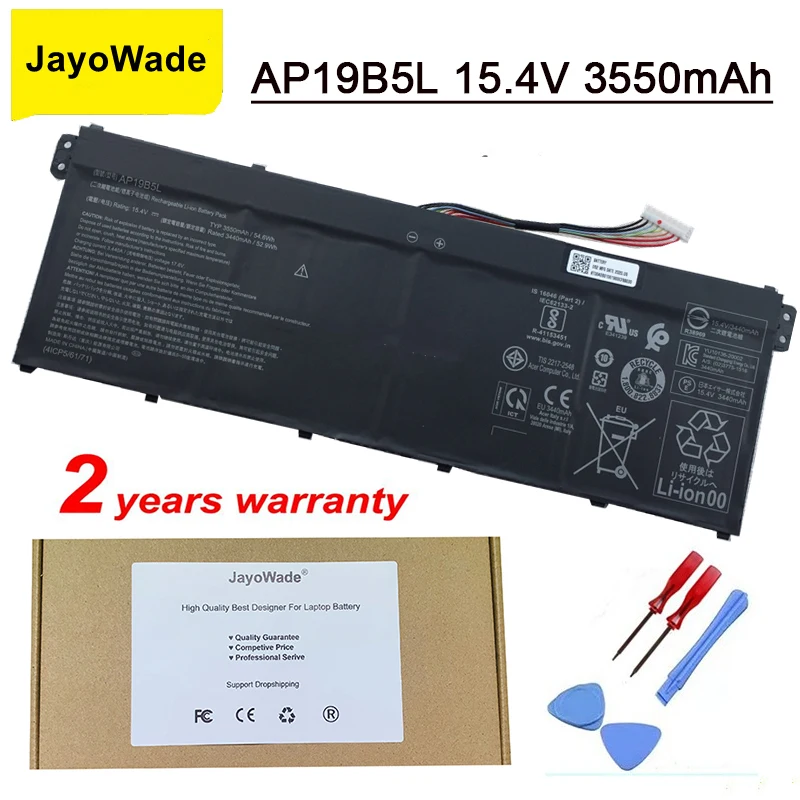 Аккумулятор для ноутбука JayoWade AP19B5L для Acer Aspire A515-44-R5XW A515-43 Sf314-42 SP314-21N-R5FR
Аккумулятор для ноутбука JayoWade AP19B5L для Acer Aspire A515-44-R5XW A515-43 Sf314-42 SP314-21N-R5FR