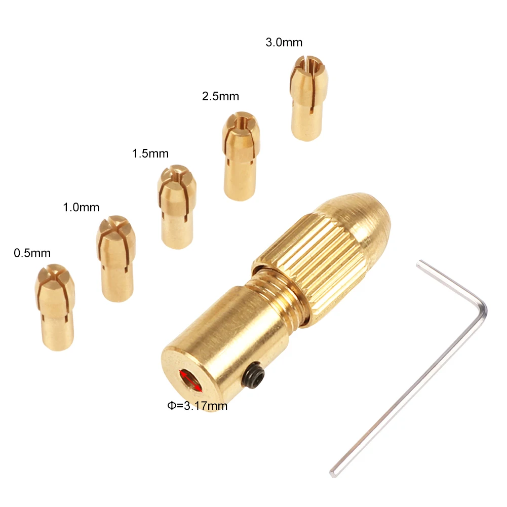Mini Brass Collet Chuck for Dremel Rotary Tool, Dremel Power Tool Accessories, Nut, 0.5-3.2mm, 7 Pcs
Mini Brass Collet Chuck for Dremel Rotary Tool, Dremel Power Tool Accessories, Nut, 0.5-3.2mm, 7 Pcs