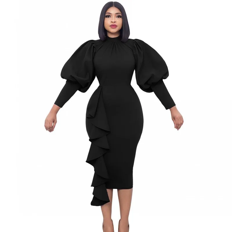 Elegant Women's Sexy Maxi Dress African Dress Solid Lantern Long Sleeve Ruffles Hip Pencil Professional Dress 2023 Summer S-2XL
Elegant Women's Sexy Maxi Dress African Dress Solid Lantern Long Sleeve Ruffles Hip Pencil Professional Dress 2023 Summer S-2XL