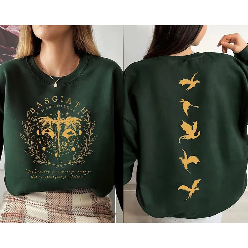 Fourth Wing Double-Sided Sweatshirt Basgiath War College Sweatshirt Dragon Rider Hoodie Bookish Sweater Long Sleeve Pullovers
Fourth Wing Double-Sided Sweatshirt Basgiath War College Sweatshirt Dragon Rider Hoodie Bookish Sweater Long Sleeve Pullovers