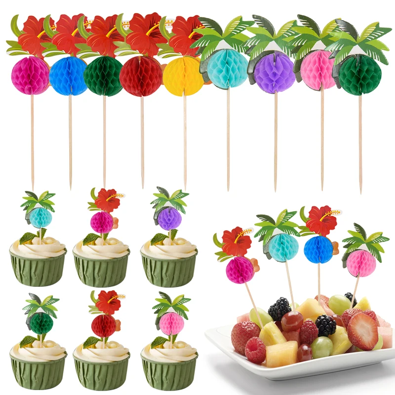 50pcs Hawaiian Cupcake Toppers Palm Leaves Bamboo Sticks Hawaiian Luau Summer Party Decoration Beach Birthday Dessert Fruit Fork
50pcs Hawaiian Cupcake Toppers Palm Leaves Bamboo Sticks Hawaiian Luau Summer Party Decoration Beach Birthday Dessert Fruit Fork
