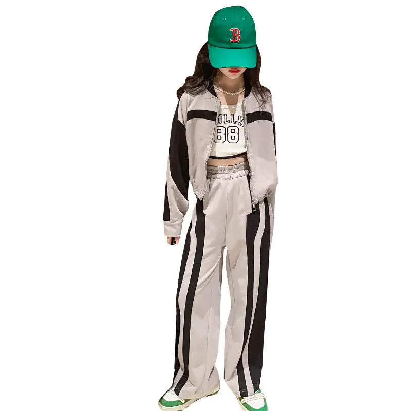 2023 New Spring Girls Outfits Striped Cotton Zipper Two Pieces Teenage Children Clothing Set Casual Sport Kids Tracksuit 5-14Yrs
2023 New Spring Girls Outfits Striped Cotton Zipper Two Pieces Teenage Children Clothing Set Casual Sport Kids Tracksuit 5-14Yrs