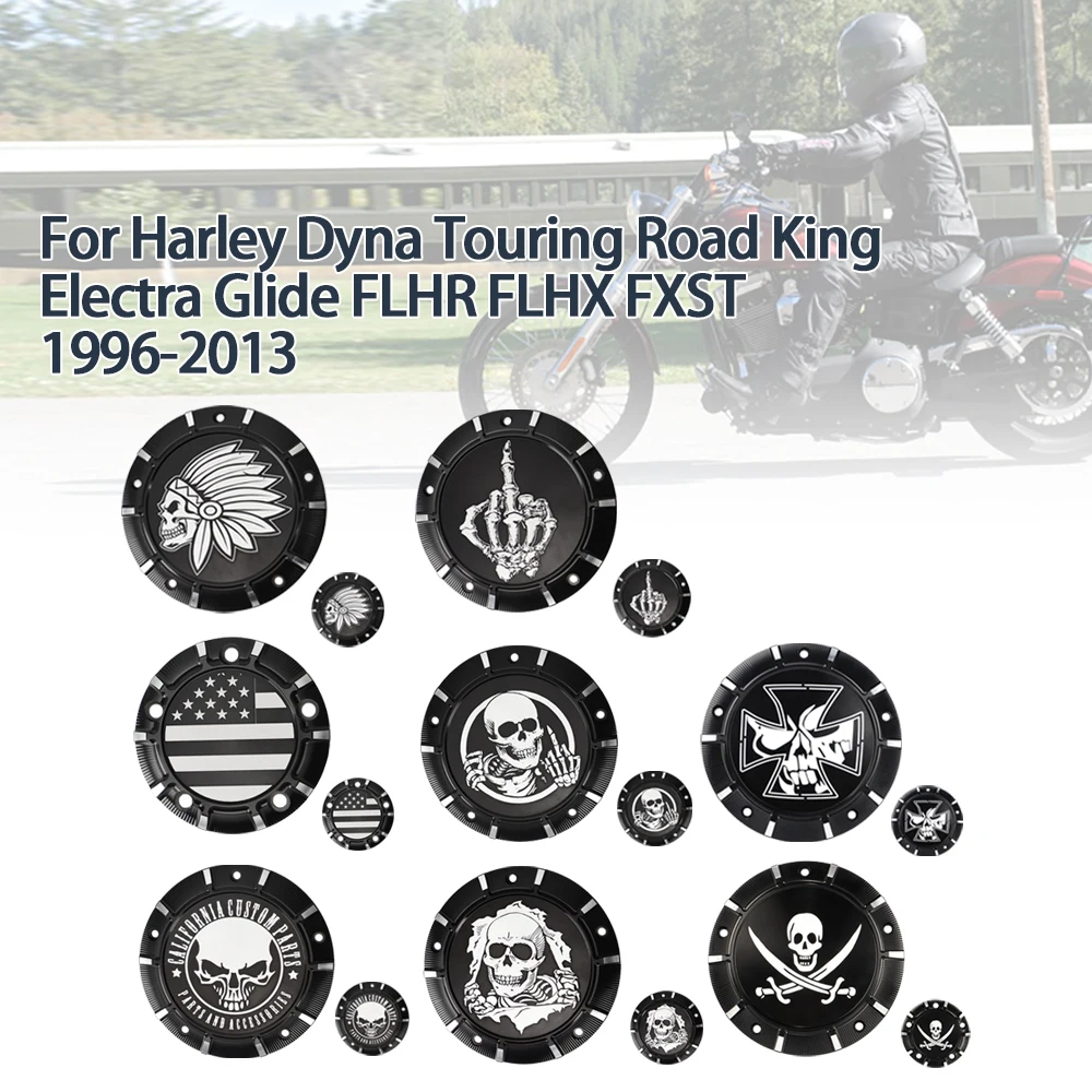 

Крышка для таймера Дерби двигателя мотоцикла для Harley Road King Electra Touring Glide FLHR FLHX FXST Dyna Softail, боковые крышки сцепления