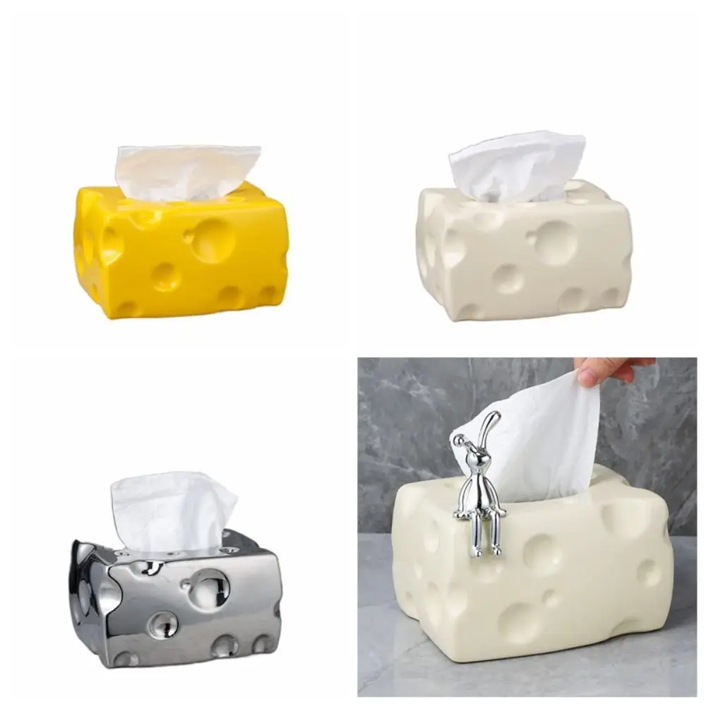 

Керамическое бумажное полотенце для сыра, Роскошный милый квадратный диспенсер бумажных полотенец в форме сыра, домашний декор, бумажный ящик, коробка для гостиной