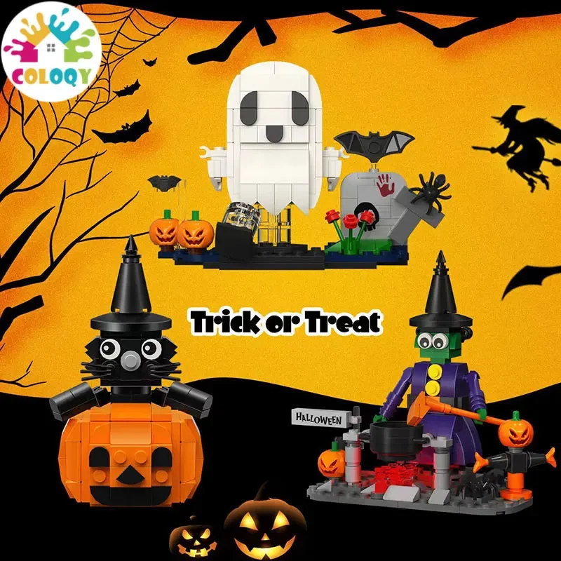 Children's building block toys, Halloween movies, games, pumpkin ghost square head figurines, creative gift ornaments
Children's building block toys, Halloween movies, games, pumpkin ghost square head figurines, creative gift ornaments