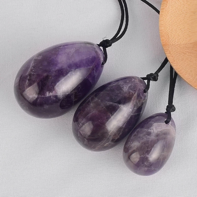Jade Egg Set Natural Amethyst Massage Yoni Ball Pelvic Kegel Exercise Health Care Tool Crystal Sphere Vaginal Muscle Tighten
Jade Egg Set Natural Amethyst Massage Yoni Ball Pelvic Kegel Exercise Health Care Tool Crystal Sphere Vaginal Muscle Tighten