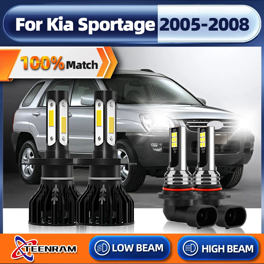 

400000LM H4 LED Canbus Car Headlight LED Auto Headlamp 9006 HB4 Car Fog Light Bulbs For Kia Sportage 2005 2006 2007 2008