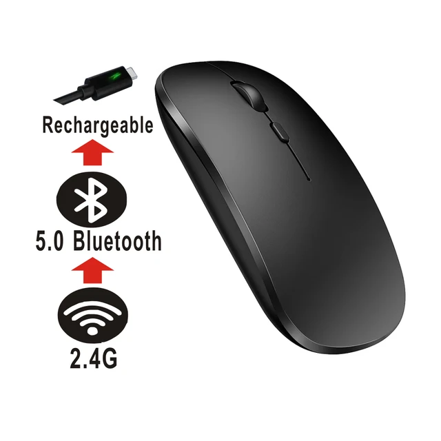 Souris de jeu sans fil Bluetooth, mode touristes, silencieuse, aste, SB 2.4G ug I 1600, ergonomique optique, adaptée aux lapmedicams, nouveau 1