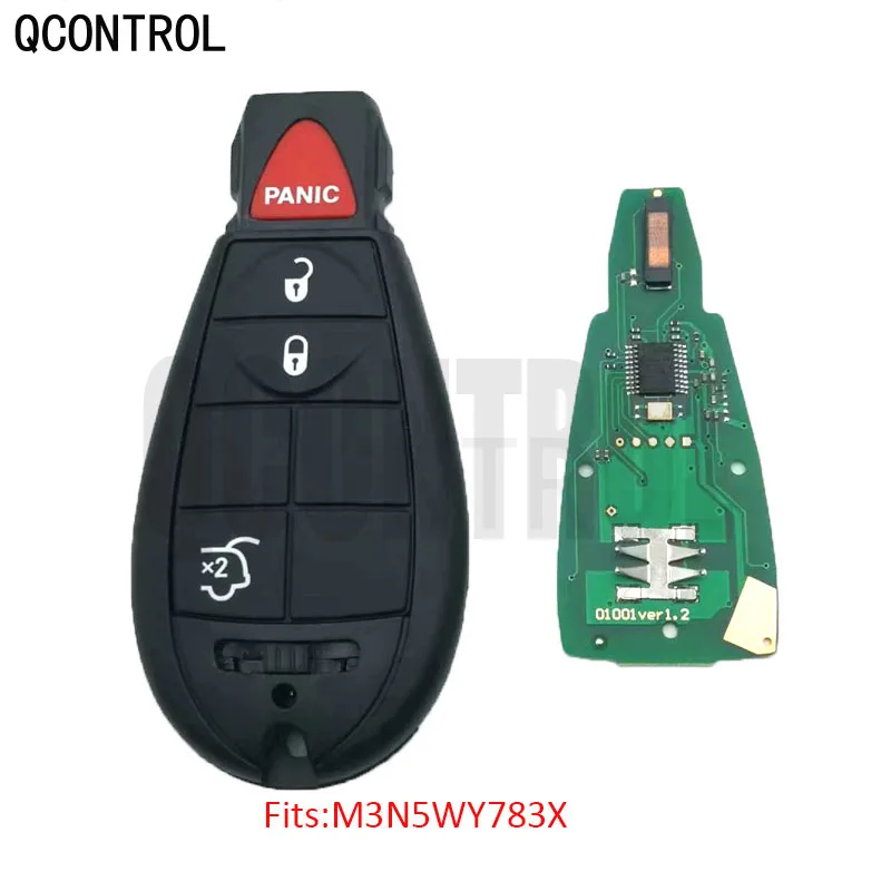 

QCONTROL 4 Button New Smart Key for Chrysler 300 Town & Country Vehicle Remote Control Alarm M3N5WY783X or IYZ-C01C with Chi