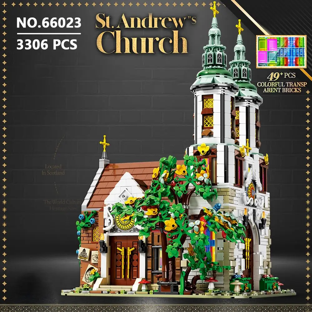 3306PCS St. Andrew's Church Building Block Medieval European Church Model Bricks Set With Light Desktop Decoration Kids Toy Gift 3306PCS St. Andrew's Church Building Block Medieval European Church Model Bricks Set With Light Desktop Decoration Kids Toy Gift