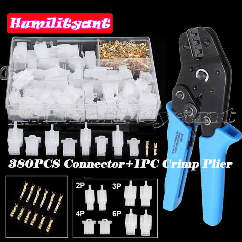 380PCS 2.8mm 2 3 4 6 Pin Auto Electrical Wire Connector Terminal with 1PC SN-48B Crimp Plier
380PCS 2.8mm 2 3 4 6 Pin Auto Electrical Wire Connector Terminal with 1PC SN-48B Crimp Plier