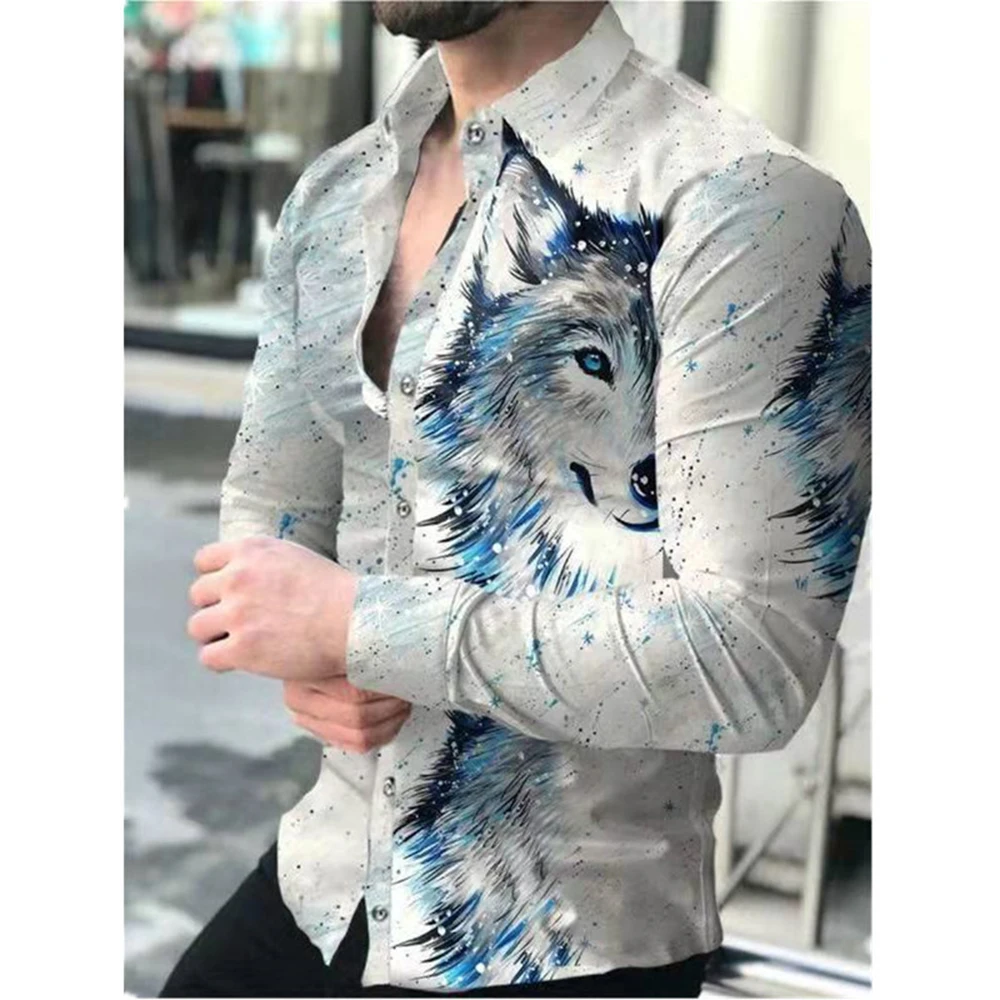 Blouse Men Shirts Tops Plus Size Slim Fit Streetwear Winter 3D Digital Printed Animals Printing Autumn Gradient
Blouse Men Shirts Tops Plus Size Slim Fit Streetwear Winter 3D Digital Printed Animals Printing Autumn Gradient