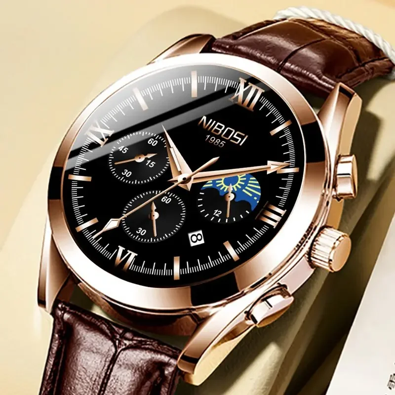 NIBOSI Casual Sport Men Watch Luxury Top Chronograph Business Quartz Wacthes Leather Strap Fashion Wristwatch Relogio Masculino
NIBOSI Casual Sport Men Watch Luxury Top Chronograph Business Quartz Wacthes Leather Strap Fashion Wristwatch Relogio Masculino