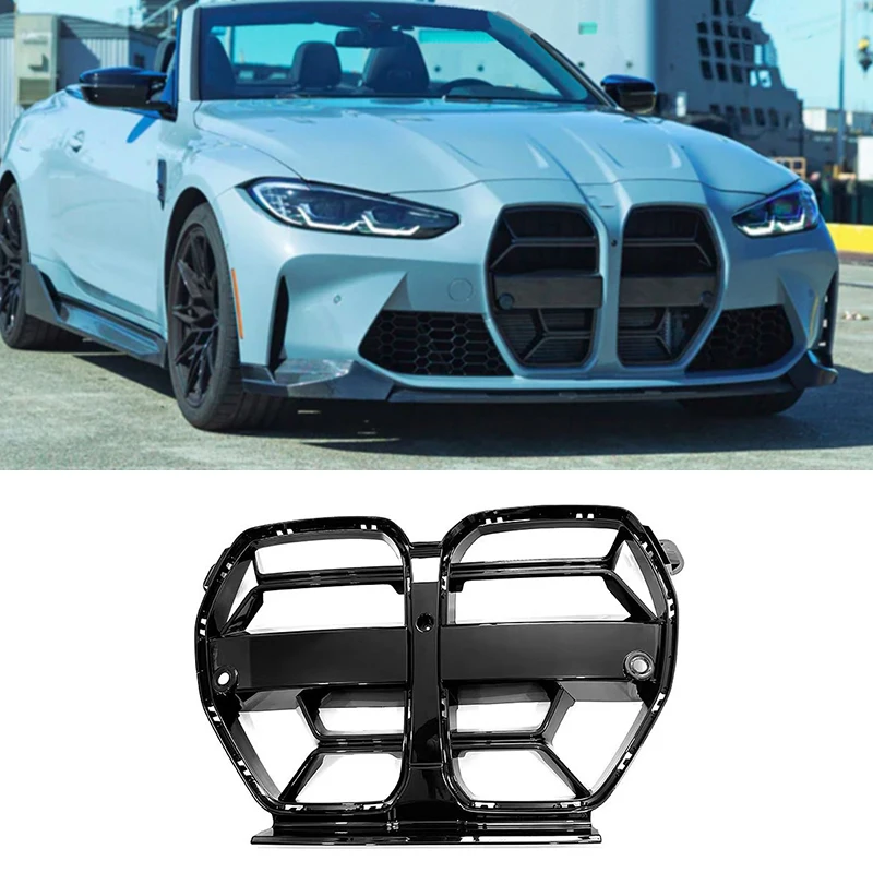 

Car Front Center Grille Bumper Grills Facelift Racing Grille Fit For BMW M3 M4 G80 G82 2020 2021 2022 2023 Glossy black