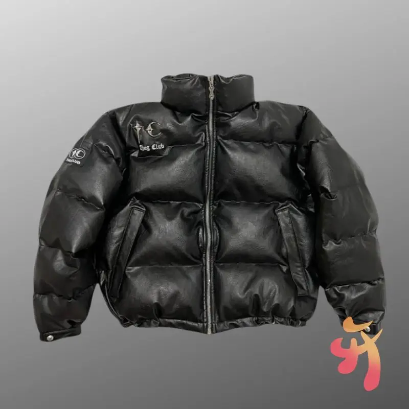 Winter THUG CLUB Jackets Metal Starry Moon PU Leather Glossy Thickened Cotton Loose Hip-hop Stand Up Collar Zipper Warm Jacket
Winter THUG CLUB Jackets Metal Starry Moon PU Leather Glossy Thickened Cotton Loose Hip-hop Stand Up Collar Zipper Warm Jacket
