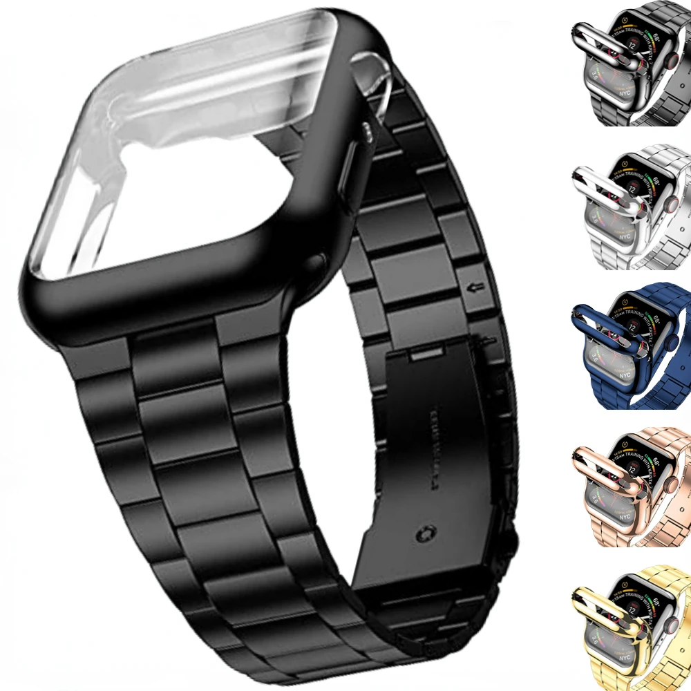 Metal Band + Case for Apple Watch 45mm 41mm 44mm 42mm 40mm 38mm Stainless Steel Bracelet Correa for iWatch Series 876543SE Cover
Metal Band + Case for Apple Watch 45mm 41mm 44mm 42mm 40mm 38mm Stainless Steel Bracelet Correa for iWatch Series 876543SE Cover