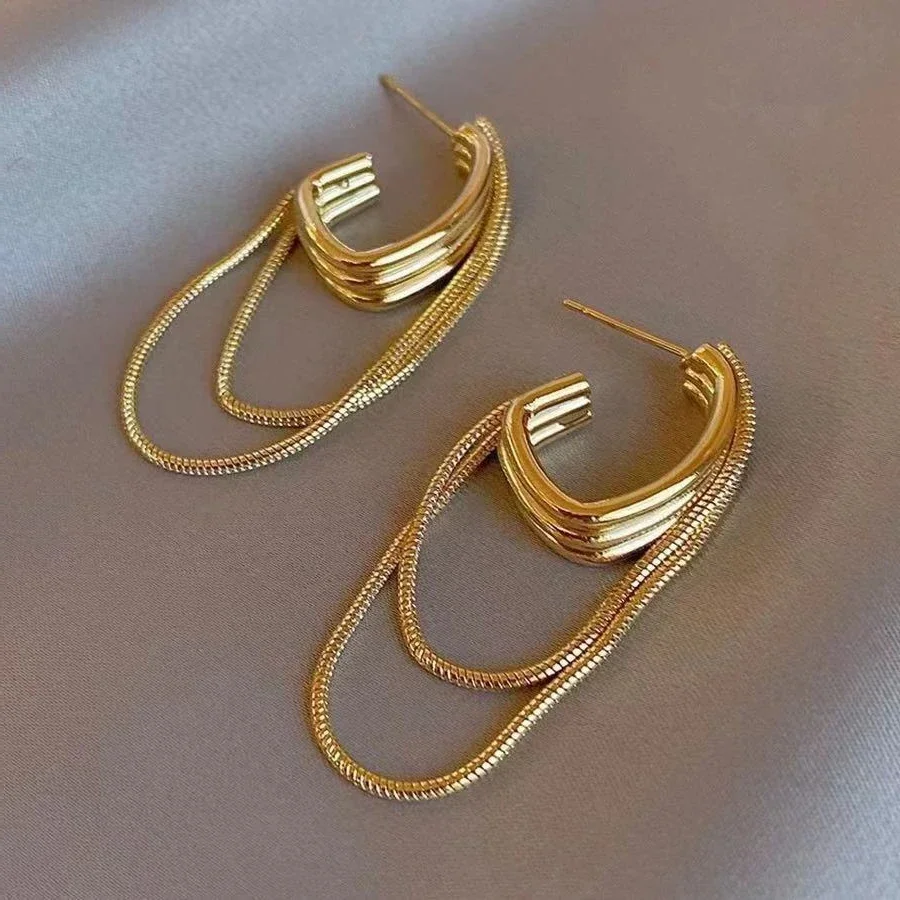 Feminine Temperament Metal Tassel Geometric Earrings New Design Jewelry Wedding Party Luxury Accessories for Women‘s Gift 18 Mallzona S7d6c1f354e7745c18886193516c8198eS Feminine Temperament Metal Tassel Geometric Earrings New Design Jewelry Wedding Party Luxury Accessories for Women‘s Gift Mallzona