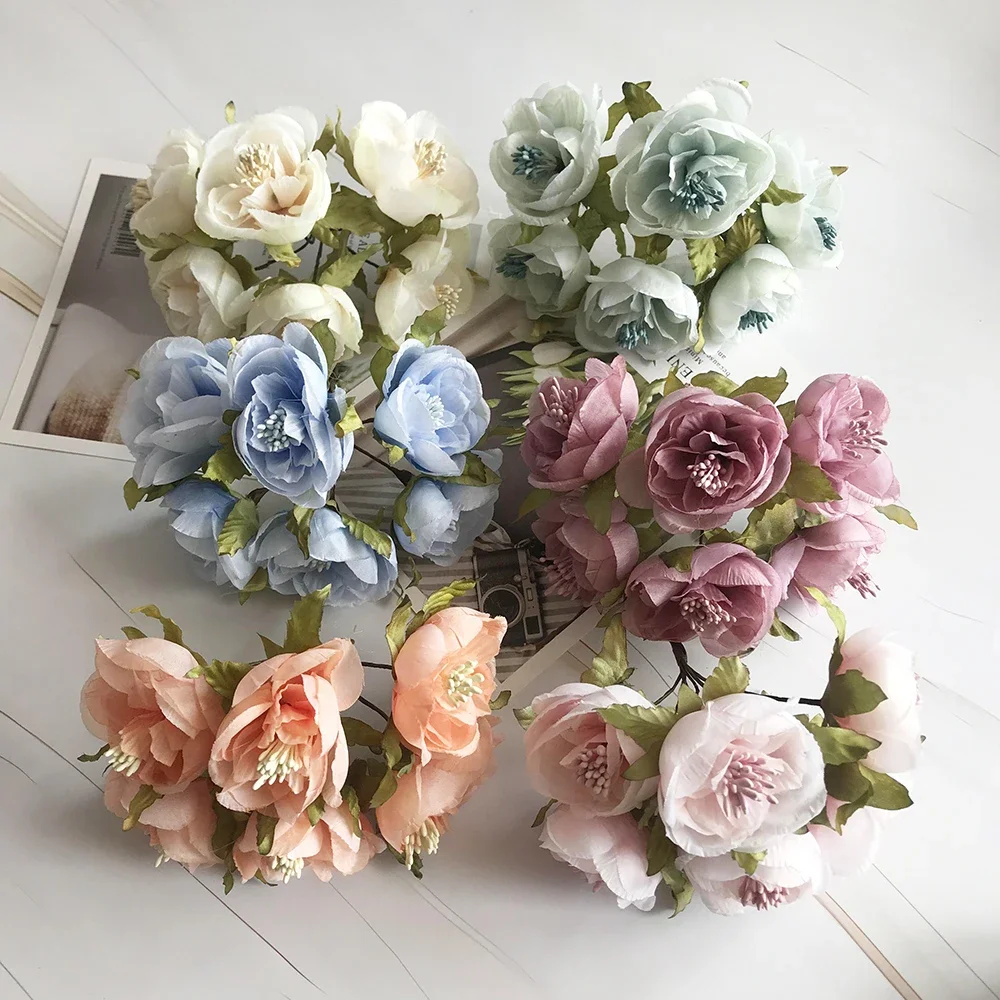 European retro rayon tea rose flower bud bouquet wedding home retro fake flower party DIY decoration flower pots decorative
European retro rayon tea rose flower bud bouquet wedding home retro fake flower party DIY decoration flower pots decorative
