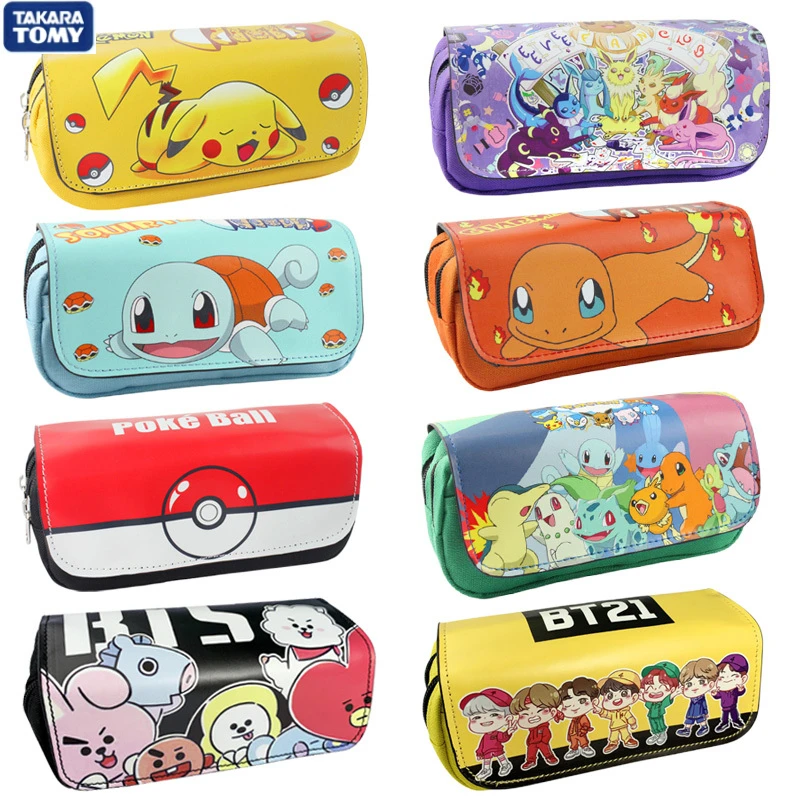 Tomy Kawaii Cute Cartoon Pikachu Squirtle Charmander PU Zipper Pencil Case Student Double Layer Stationery Bag Storage Bag
Tomy Kawaii Cute Cartoon Pikachu Squirtle Charmander PU Zipper Pencil Case Student Double Layer Stationery Bag Storage Bag
