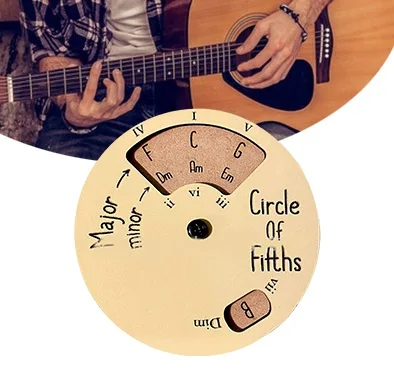 Comprehensive Music Theory Guide Melody Tool Circle Wooden Chord Wheel for Guitar Piano Bass Learn Chords and Scales with Ease
Comprehensive Music Theory Guide Melody Tool Circle Wooden Chord Wheel for Guitar Piano Bass Learn Chords and Scales with Ease