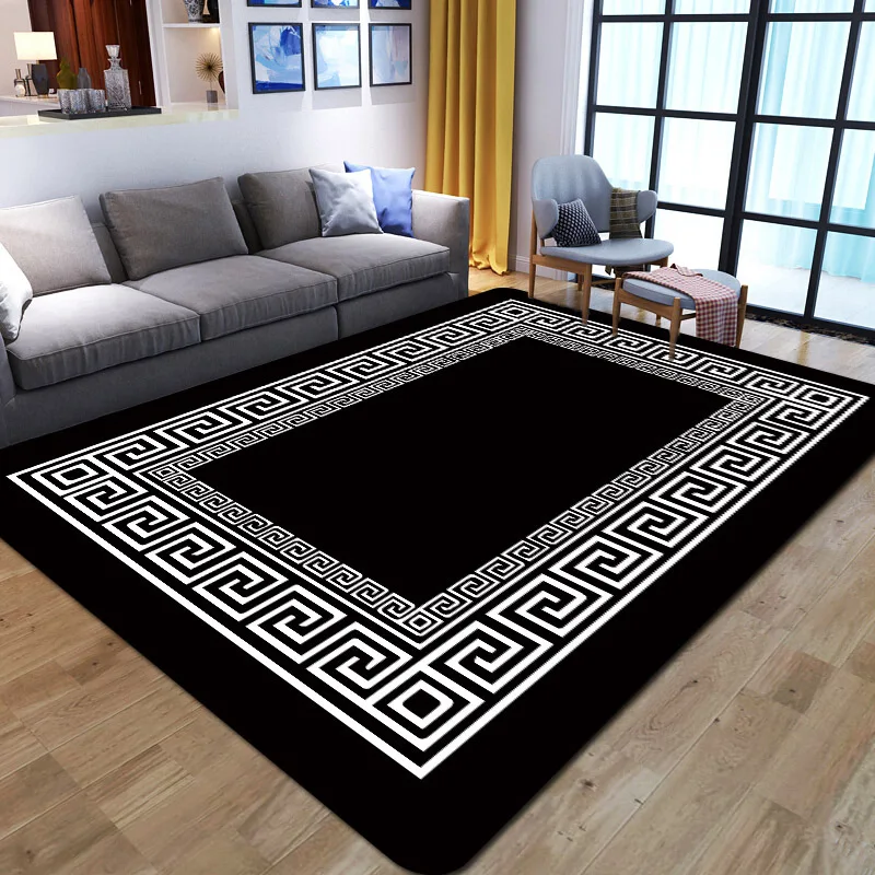 Black Modern Geometry Printed Pattern Floor Rug Rectangle Home Carpet for Living Room Soft Fluffy Bathroom Rug Nonslip Mat
Black Modern Geometry Printed Pattern Floor Rug Rectangle Home Carpet for Living Room Soft Fluffy Bathroom Rug Nonslip Mat
