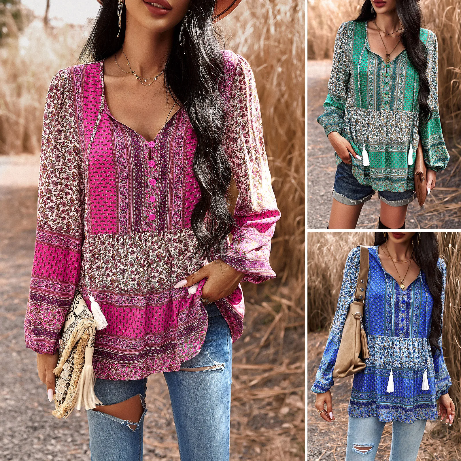 Popular New Arrivals Autumn Winter New Women's Clothing Temperament Leisure Printing V-neck Long Sleeve Top Casual Exquisite Mi
Popular New Arrivals Autumn Winter New Women's Clothing Temperament Leisure Printing V-neck Long Sleeve Top Casual Exquisite Mi