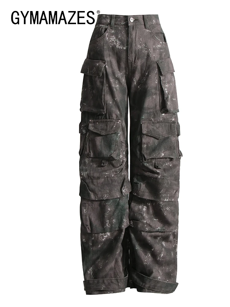 GYMAMAZES Streetwear Camouflage Trousers High Waist Patchwork Pocket Loose Wide Leg Pants Female Fashion Style Clothing 2023 New
GYMAMAZES Streetwear Camouflage Trousers High Waist Patchwork Pocket Loose Wide Leg Pants Female Fashion Style Clothing 2023 New