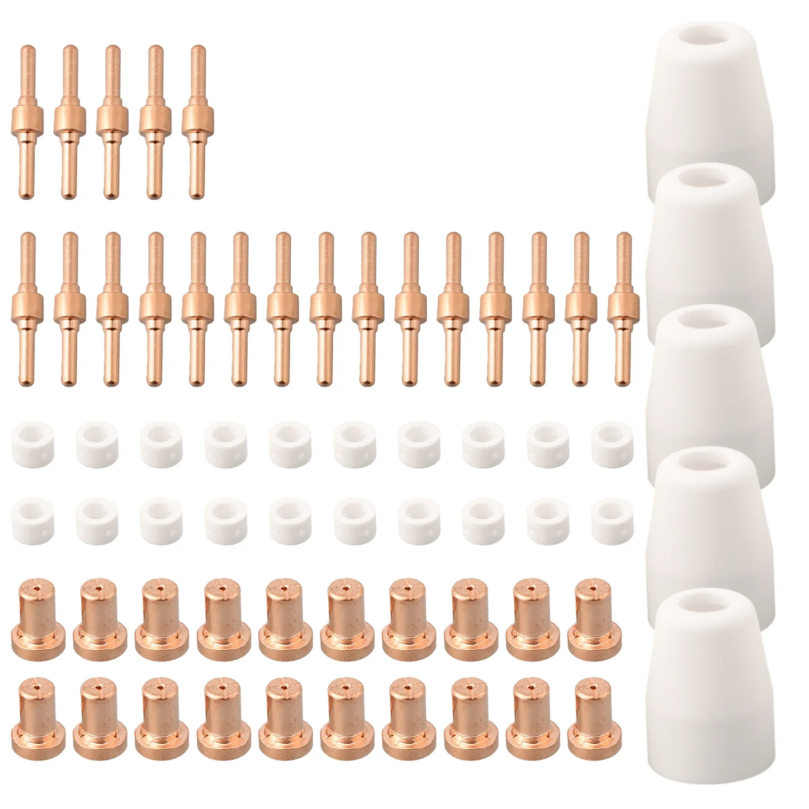 65pcs PT31 CUT30-50 Air Plasma Cutter Consumables Welding Accessories Kit Set Electrodes Cutting Nozzles Vortex Rings
65pcs PT31 CUT30-50 Air Plasma Cutter Consumables Welding Accessories Kit Set Electrodes Cutting Nozzles Vortex Rings