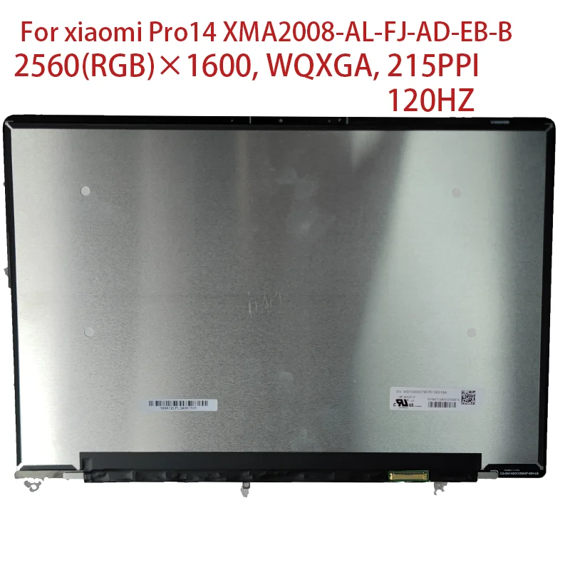 LM140GF1F01 2560*1600 120HZ Laptop LED Screen for Xiaomi Pro14 XMA2008-AL-FJ-AD-EB-BL Display Matrix LM140GF1F01 2560*1600 120HZ Laptop LED Screen for Xiaomi Pro14 XMA2008-AL-FJ-AD-EB-BL Display Matrix