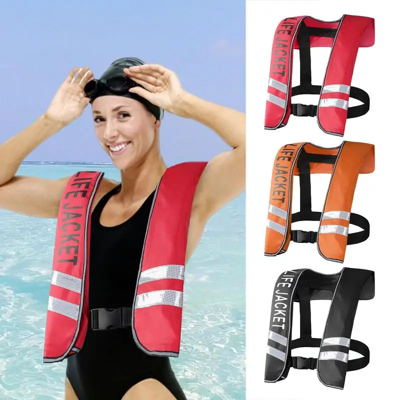 

Inflatable Swim Vest Swimming Jacket Safety Swim Floating Tool Swimming Accessories Swim Jacket For Pools Stadiums Ponds Seas