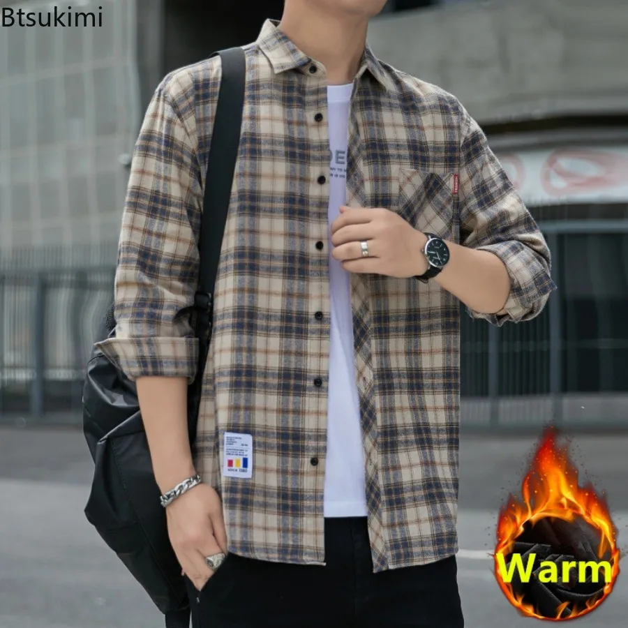 2024 Men's Casual Plaid Shirts Retro Classic Pocket Long Sleeve Loose Tops Man Soft Shirts Fleece Lined Warm Shirts Coats Men
2024 Men's Casual Plaid Shirts Retro Classic Pocket Long Sleeve Loose Tops Man Soft Shirts Fleece Lined Warm Shirts Coats Men