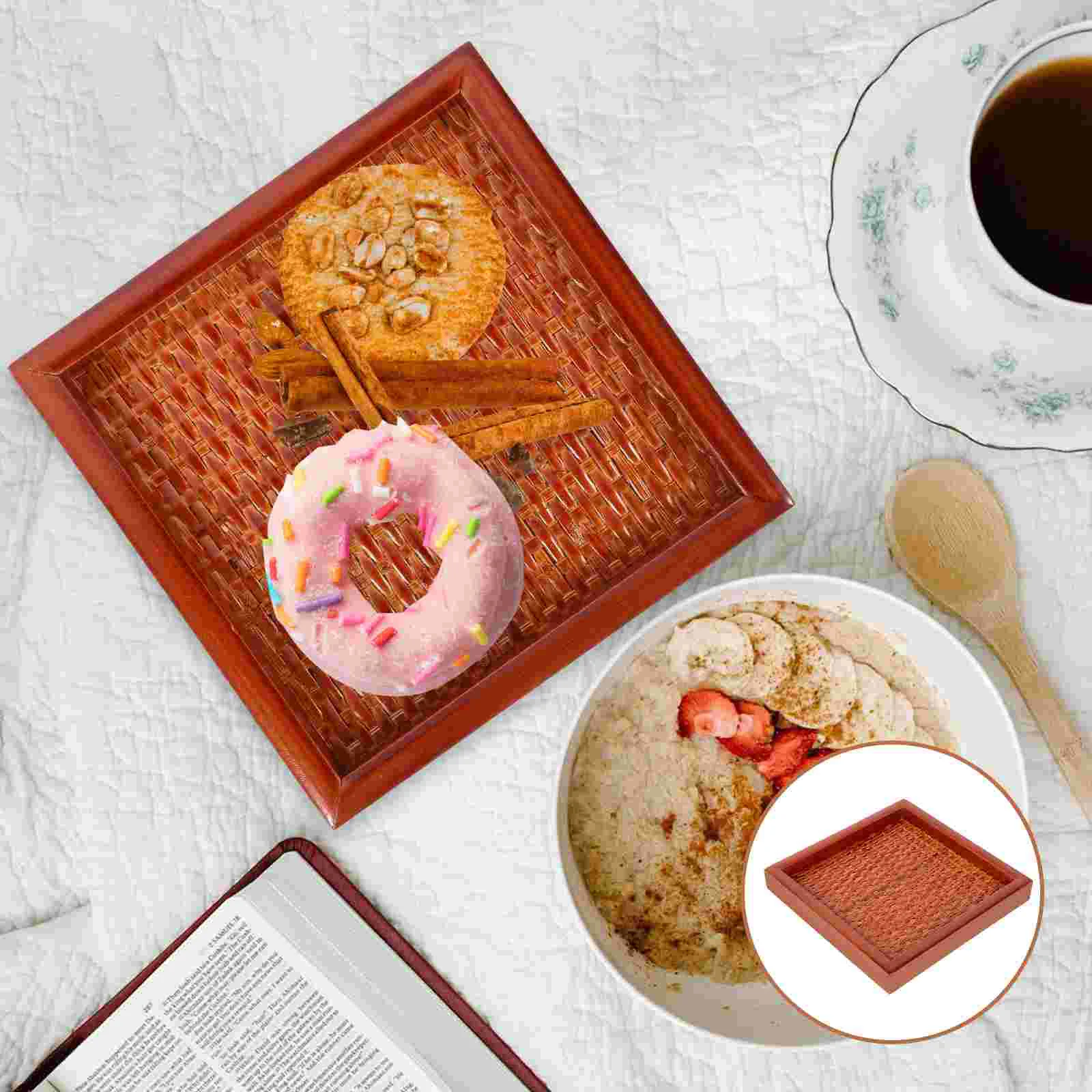 Solid Wood Bamboo Tray Food Fruits Storage Plate Woven Basket Serving Snack Reusable For Home
Solid Wood Bamboo Tray Food Fruits Storage Plate Woven Basket Serving Snack Reusable For Home