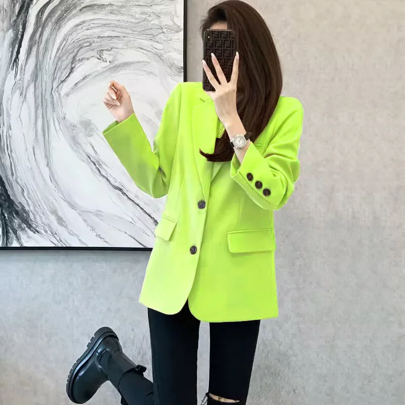 Women Blazer Casual Jacket Multi-Color Pocket All-Match Long Sleeved OL Autumn Winter Elegant Office Lady Coat Loose Solid Thin Women Blazer Casual Jacket Multi-Color Pocket All-Match Long Sleeved OL Autumn Winter Elegant Office Lady Coat Loose Solid Thin